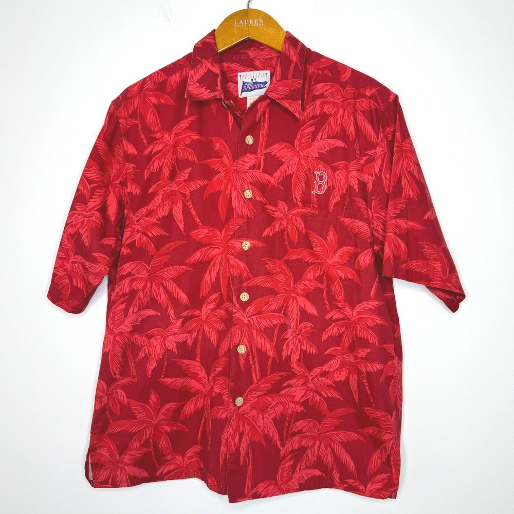 Reyn Spooner Cotton Boston Red Sox Hawaiian shirt Large